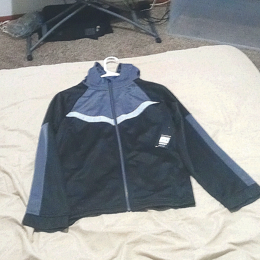 Black and Grey Aw Tricot Jacket with matching pants